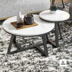 Bàn Trà Sofa Đôi Mặt Đá BT2762