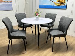 Bàn Tròn 1m Mặt Gỗ Nhập Khẩu BT121