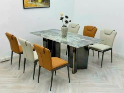 Bộ Bàn Ăn Mặt Đá Cẩm Thạch 6 Ghế BA 6523