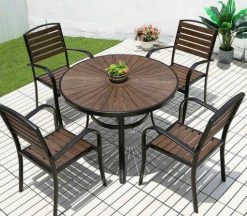 Bộ Bàn Tròn 4 Ghế composite Nhập Khẩu NT414